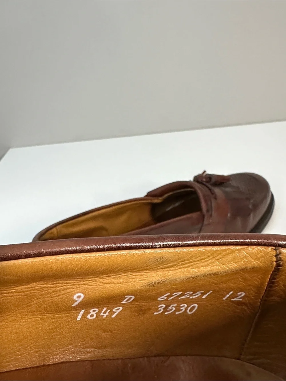 Allen Edmonds Cody Tassel Men’s Brown Leather Casual Dress Shoes Size 9